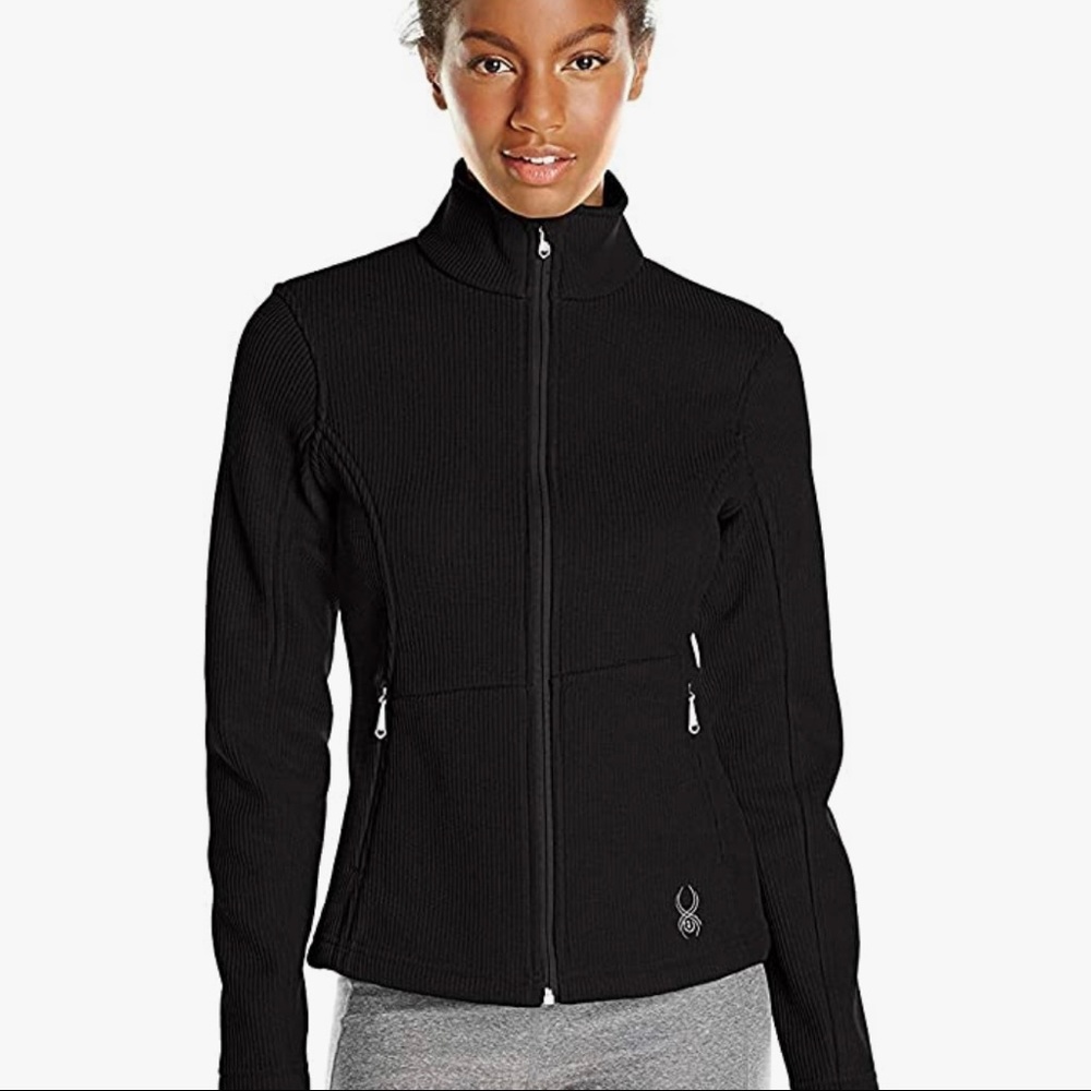 Spyder Endure Full Zip Core Sweater Jacket in Black, size Medium